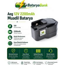Bataryabank Aeg 12V 2200MAH Muadil Matkap Bataryası