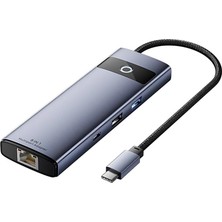 Asitan Polham 8in1 100W Type C Çoğaltıcı Hub, 2x Usb, 2x Pd Type C, 1x Tf/sd, 1x 4K Hdmi, 1x RJ45 Ço�