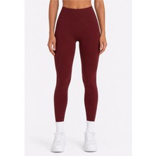 Formactive 1920-1950-TYT Push Up Dikişsiz Kadın Spor Tayt Bordo XS/S