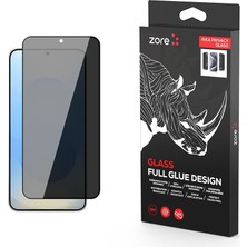 Asitan Galaxy ile Uyumlu S25 Rika Premium Privacy Temperli Cam Ekran Koruyucu Siyah