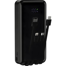 Asitan 20000MAH Dijital Göstergeli Dahili Çoklu Kablolu Powerbank, Taşınabilir Şarj Cihazı, Yüksek �