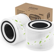 Asitan Core 300 Yedek Filtre Levoıt Core 300 ve Core 300S Hava Temizleyici, 3'ü 1 Arada H13 Gerçek Hepa V