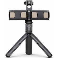 A32 80 cm Çift Telefon Tutuculu 360° Döner Katlanabilir Tripod Stand