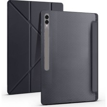 Galaxy Tab S10 Ultra Kılıf Sionel Tri Folding Kalem Bölmeli Standlı Kılıf- Siyah