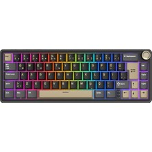 Asitan Royal Kludge Rk R65 68 Tuşlu Rgb Mekanik Oyuncu Klavyesi, Phantom Renk, Kompakt Tasarım, Türkçe