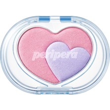 Zemira Peripera Iki Renkli Tasarımlı Yoğun Işıltılı Highlighter Heart Pocketbeam 02 Cool Lighting