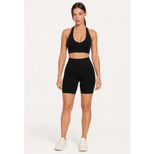 Formactive 1940-1955 Büstiyer Ve Push Up Dikişsiz Şort Takım Siyah M/L