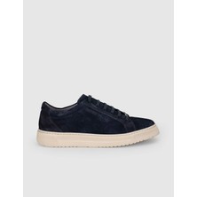 Cabani Lacivert Süet Hakiki Deri Erkek Casual Sneaker