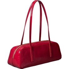 Calvin Klein Kırmızı Kadın Omuz Çantası Foıl Logo Glossy Bauletto