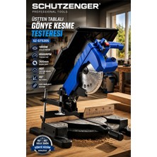 SCHUTZENGER 1800W Üstten Tablalı Gönye Kesme Testeresi 305 mm 40T 4500 Devir 45° Açılı Kesim
