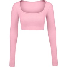 Formactive 1970 Parmak Geçirmeli Uzun Kollu Büstiyer - Pembe M/L