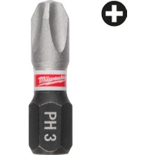 Milwaukee Bits Uç Ph3 25MM 3'lü Paket Shockwave  (4932500354)