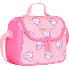 Kaukko Kids Pembe Kedi Baskılı Beslenme Çantası - L7157-1