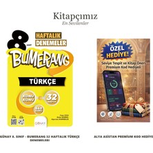 Günay Yayınları 8. Sınıf - Bumerang 32 Haftalık Türkçe Denemeleri (+Seviye Tespit Uygulama Hediyeli)