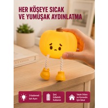 Azrlya Pumpkin LED Night Light Dokunmatik Şarjlı Silikon Gece Lambası Yeni Nesil - Lisinya