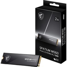 MSI 2tb Msı Spatıum M560 Pcıe 5.0 Nvme M2 10300/8700MB/S