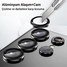 ALK Samsung Galaxy Z Flip 5 Valdez Metal Kamera Lens - Siyah