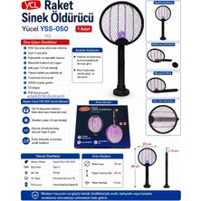 Ycl Raket 20W Sinek Yakalama Öldürme Cihazı Type-C Şarj Katlanabilir Masa Üstü Kullanım