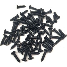 Hace Bazaar Siyah 1000 Adet Klips Vidası 2,2x9,5 mm Yhb - Konik Başlı Kutu, Sandık, Ayak, Askı,  Mini Vida