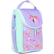 Kaukko Kids Flamingo Baskılı Kız Çocuk Yeşil Mor Uzun Beslenme Çantası