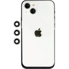 Aparim Newface Apple iPhone 14 Shine Kamera Lens - Gümüş