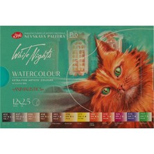 St. Petersburg White Nights Extra-Fine Tam Tablet Plastik Kutu Sulu Boya Seti 2.5 ml 12LI Animalistik Renkler 19422558
