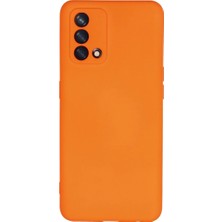 Aparim Newface Oppo A74 4g Kılıf Nano Içi Kadife Silikon - Turuncu