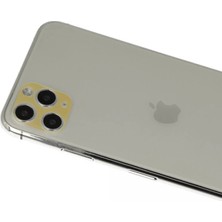 Aparim Newface Apple iPhone 11 Pro Max Rainbow Kamera Lens Koruma Cam - Gold