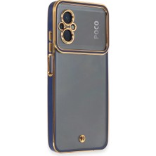 Aparim Newface Xiaomi Poco M5 Kılıf Liva Lens Silikon - Mavi