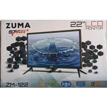 Star 19 Inc 12V Destekli Free Iptv Dahili Hoparlör Hd Görüntü LCD Tv Monitör - Siyah