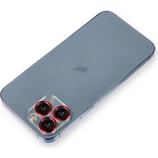 Aparim Newface Apple iPhone 11 Pro Metal Kamera Lens Koruma Cam - Kırmızı