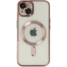 Aparim Newface Apple iPhone 14 Plus Kılıf Kross Magneticsafe Kapak - Rose