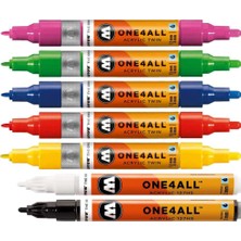 Molotow ONE4ALL 227HS Çift Taraflı Akrilik Marker Kalem Seti 7li Basic Colors