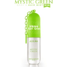 Auran Mystic Green Vücut & Saç Spreyi Besleyici ve Onarıcı Saç Parfümü Anahtarlıklı Vücut Parfümü Charm Body & Hair Mist Spray 30ML