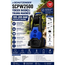 SCHUTZENGER Pro+ Yüksek Basınçlı Yıkama Makinesi 2500W 195-205 Bar Indüksiyon Motor Araç Yıkama Makinesi Profesyonel Serisi A Kalite 20CN