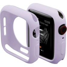 Aparim Newface Apple Watch 42MM Silikon Alt Kasa - Lila