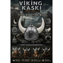 Dodomar Viking Miğfer Şapka 3 Boynuzlu Gümüş Plastik Halloween Kostüm Parti Savaşçı Aksesuarı Yetişkin