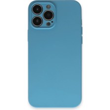 Aparim Newface Apple iPhone 13 Pro Max Kılıf Nano Içi Kadife Silikon - Mavi