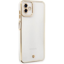 Aparim Newface Samsung Galaxy A04 Kılıf Liva Lens Silikon - Beyaz