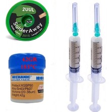 MHM Mechanic Krem/ Lehim Solder Paste 183°C SN63/PB37 42GR Flux Lehim Toplama 2UUL-2015 Emme Fitili 2,0mm ST01