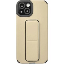 Aparim Newface Apple iPhone 14 Plus Kılıf Mega Standlı Silikon - Gold