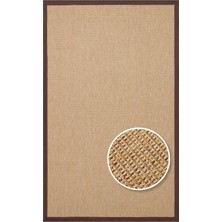 Eko Halı Ventura Vnt 2702 Gold Bordür Brown Mix Sisal Görünümlü Iç ve Dış Mekan Uyumlu Hav Vermeyen Modern Dokuma Halı