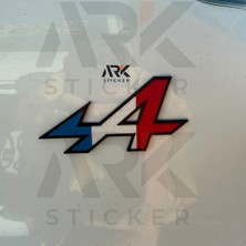 Ark Sticker Renualt Clio Alpine Arka Logo Asa 3D Baskı Siyah 1 Adet Fransız