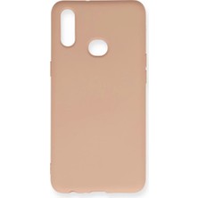 Aparim Newface Samsung Galaxy A10S Kılıf Nano Içi Kadife Silikon - Pudra