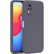 Aparim Newface Vivo Y53S Kılıf Nano Içi Kadife Silikon - Gri