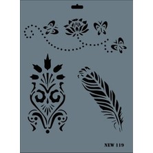 Kaia Life Rich New Seri N-119 Stencil 35X25 cm
