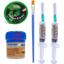 MHM Mechanic Krem/ Lehim Solder Paste 183°C SN63/PB37 42GR Flux Lehim Toplama 2UUL-2015 Emme Fitili 2,0mm ST08