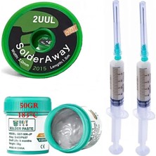 MHM Krem Lehim Best Solder Paste 183°C SN63/PB37 50GR Flux Lehim Toplama 2UUL-2015 Lehim Emme Teli 2,0 mm XXL03