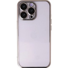 Aparim Newface Apple iPhone 14 Pro Kılıf Razer Lensli Silikon - Gold