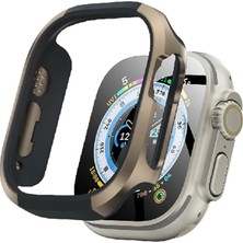 Aparim Movenchy Apple Watch Ultra 49MM Mo-Wt3 Alüminyum Camlı Kasa Ekran Koruyucu - Gold